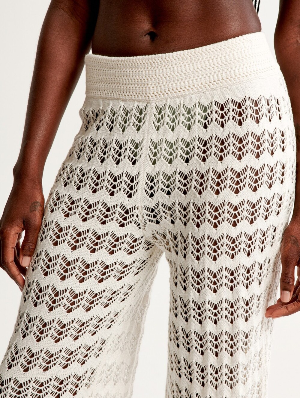Aerie Crochet Wide Leg Crochet Beach Pants Small NWT